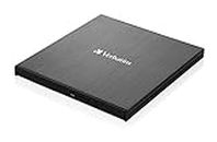 VERBATIM Graveur Lecteur Blu-ray externe Slimline noir USB 3.2 Gen 1 avec connexion USB-C I Ultra HD 4K I compact