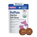 PetPlate Calming Soft Chews, Relaxation Support Supplement for Dogs, Organic and Human-Grade Ingredients, Calming, Includes Ashwagandha & L-theanine, Pet Supplies (Pack of 1, 9.8 Ounce)