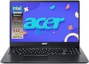 Acer Notebook Pc portatile Intel N4120, 4 core, Ram 8Gb, SSD nvme 512GB 15.6" FullHD, 3 USB, wi-fi, hdmi, BT, lan, Win 11 Pro, Libre Office, Pronto all'Uso, Gar Italia