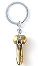 YEHJDSMD Male Penis Key Chains Gifts For Men Women Funny Sexy Metal Alloy KeyChain Fashion Genitals Car Keychain Key Ring Men Jewelry, Gold, M
