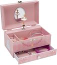Pink Ballerina Music Box - Jewelry Box for Girls with Pull-Out