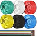 GS Power 16 Gauge 6 Color Combo 50 Ft Roll (300 ft Total) Copper Clad Aluminum Low Voltage Automotive Primary Harness Wire for Car Stereo Amplifier Remote Trailer Hookup Wiring (Also in 14 & 18 Guage)