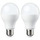 Amazon Basics Lot de 2 ampoules LED Culot Edison à vis E27 14 W (équivalent 100 W) Blanc froid Intensité non variable