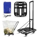 TOBEBEGO 2-in-1 Cart Foldable Trash Bag Holder, Leaf Bag Holder Can Hold 30-60 Gallon Leaf Bags Metal | Wayfair STC-01007