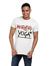 Bag It Deals Morning Yoga Red and Black - White - Comfortable Yoga T-Shirts for Yoga Printed Men's T-Shirts White