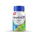 Health OK Multivitamin with Natural Ginseng, Taurine power, Daily Energy, alertness, Vitamin D, C & other 18 multivitamins minerals, for Overall Health, 30 Tablets (Veg) x Pack of 1