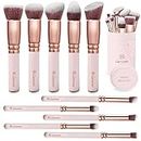 Kabuki Makeup Brush Set - For Foundation Powder Blush Concealer Contour - Perfect For Liquid, Cream or Mineral Products - 10 Pc Collection With Premium Synthetic Bristles For Eye and Face Cosmetic