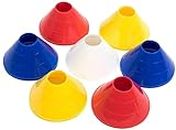 Fitness Aim Sports Agility Training Space Soccer Saucer Ground Marker Cone - Multicolour (Pack of 20) | for Football, Cricket, Track and Field Sports