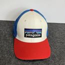 Patagonia Logo Trucker Hat Cap Mesh Back Snapback Red White Blue Hiking