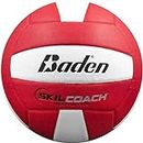 Baden | Skilcoach Heavysetter | Composite | Indoor Weighted Training Volleyball | 14U-18U | Official Size 5 + 15-17 Ounce | Red/White