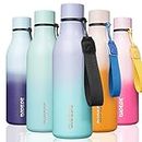 BJPKPK Insulated Water Bottles, 18oz Stainless Steel Metal Water Bottle with Strap, BPA Free Leak Proof Thermos, Mugs, Flasks, Reusable Water Bottle for Sports & Travel, Oasis