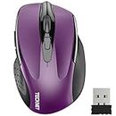 TECKNET Wireless Mouse, 2.4G Ergonomic Optical Mouse, Computer Mouse for Laptop, PC, Computer, Chromebook, Notebook, 6 Buttons, 24 Months Battery Life, 2600 DPI, 5 Adjustment Levels (Purple)