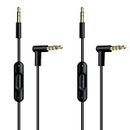 MQDITH Cord Replacement Compatible with Beats Studio,Solo,AUX Audio Cable Wire Compatible with Beats Pro,mixr More(Black,2PCS)