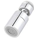 Waternymph Kitchen Sink Faucet Aerator Solid Brass - 360-Degree Swivel Big Angle Swivel Faucet Aerator Dual-function 2 Sprayer kitchen faucet attachment swivel sprayer-24mm Male Thread - Chrome(M24)