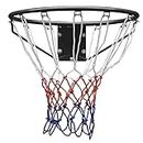AOKUNG Basketball Folding Hoop, Basketball Net,All-Weather Basketball Net, Wall Hanging 18"