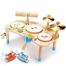 OATHX Kids Drum Set - 11 in 1 Musical Instruments for Toddlers,Baby Preschool Educational Musical Toys, Montessori Toys for Kids