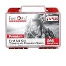 FIRST AID CENTRAL 266 Piece Premium First Aid Kit, Red