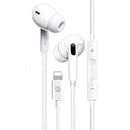 Lighting Earphones Bluetooth Wired Original with Noise Cancelling, Microphone Perfect Compatible for iPhone 14, 13, 12, 11 Series - Ideal for Small Ears, Women and Men(Bluetooth Connectivity)