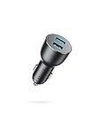 Anker Car Charger, 36W Metal Dual USB Car Phone Charger Adapter, PowerDrive Ill 2-Port 36W Alloy for iPhone 14 13 12 11 Pro Max mini X XR XS, iPad Pro mini, Galaxy S20/S20+/S10/S10e/S10+ and More