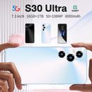 S30 Ultra 5G Smartphone 7.3" 16GB+1TB Factory Unlocked Android 13 Mobile Phones