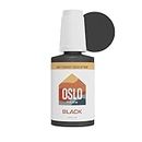 Oslo Home Touch Up Paint, 1oz Black Matte Finish, w/ brush in bottle, quick drying, self-priming, for rental and home repairs, walls, trim, kitchen cabinets, furniture, shutters and more