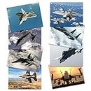 Military SR-71 Blackbird F-15 Eagle F-16 Falcon F-18 Hornet F-22 Raptor Fighters Navy Wall Art Poster Pack of 8 Militar Águila Combatiente Armada pared Póster