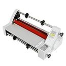 V350 Hot Cold Roll Laminator, 13" Electronic Laminating Machine Single & Dual Sided 350mm Digital Display Temperature Control with 4 Rollers for Office(US Stock)