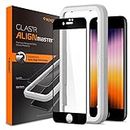 SPIGEN GLAS.tR Slim Full Cover AlignMaster Screen Protector Designed for Apple iPhone SE 2022 [3rd Gen] / iPhone SE 2020 [2rd Gen] / iPhone 8 / iPhone 7 Auto Align Technology Tempered Glass [1-Pack] - Black