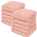 Baby Washcloths, Muslin Cotton Baby Towels, Large 10”x10” Wash Cloths Soft on Sensitive Skin, Absorbent for Boys & Girls, Newborn Baby & Toddlers Essentials Shower Registry Gift (Lace, Pack of 10)