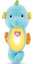 Fisher-Price Musical Baby Toy, Soothe & Glow Seahorse, Plush Sound Machine with Lights & Volume Control for Newborns, Blue