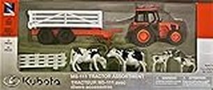 Kubota Farm Tractor & Trailer W/Farm Animals Set