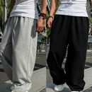 Men Loose Fit Pants Hip Hop Sports Casual Sweatpants Elastic Waist Trouser Baggy