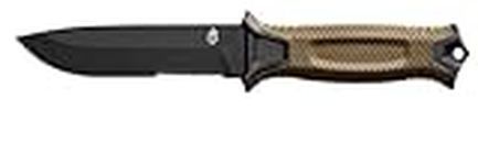 Gerber Coltello semi-seghettato con fodero, Lunghezza lama: 12,2 cm, Strongarm Fixed Blade Survival Knife, Coyote, 31-003655