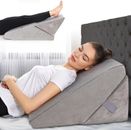 Adjustable Bed Wedge Pillow for Sleeping -Incline Folding Memory Foam Cushion 