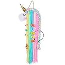 Melbees by Yellow Chimes Hair Clips Holder for Women Unicorn Hair Clips Holder Rainbow Yarn Tassels Hair Bows Storage Hair Accessories Organizer Theme Decorations for Kids Girls Hair Accessories.