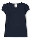 Gymboree Girls and Toddler Short Sleeve Basic Layering Shirt, Navy Slate, 5T