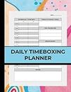 Daily Timeboxing Planner: Undated Time Block Journal, Daily Scrum, Hourly Productivity Tasks, To-Do List, Goal Focus and Priorities (Time Management ... | Large Print Format | Vintage Kraft Theme