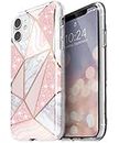 VENA Cover in Marmo per iPhone 11, Melange (Drop Proof Protection) Glitter Bling Custodia Case Protettiva per Apple iPhone 11 (6.1"-inch) - Oro Rosa