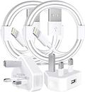 iPhone Charger Plug and Cable, [Apple MFi Certified] iPhone USB Fast Wall Charging Adapter with 2 Pack USB Fast Charging Cord for iPhone 13/12/11/XS/XR/8/7/6/6s Plus/SE/iPad