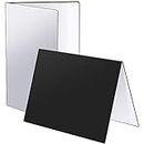 Store2508 3 in 1 Photography Reflector Background Cardboard 17 x 12 inch Folding Light Diffuser Board for Still Life Product and Food Photo Shooting Black Silver and White