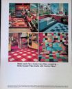 Azulejos de alfombra Ozite de la década de 1960 fibra colorido anuncio impreso de colección 13X10