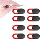 Homotector Webcam Cover, 8 Pack Ultra Thin Web Camera Cover fits Laptop, Desktop, PC, MacBook Pro, iMac, Mac Mini, Computer, Smart Phone, Protecting Your Privacy Security (Red)