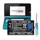 3DS Battery Pack [3200mAh] (2023 New Upgraded),CTR-003 Battery Replacement Compatible with Nintendo 3DS N3DS CTR-001 MIN-CTR-001 Gaming Console with Tool Kit