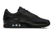 Zapatillas hombre Nike Air Max 90 negras Black Laser blue DC4116 002