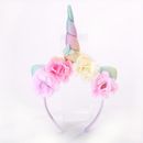 1pc Colorful Cute Unicorn Flower Headband, Clothing Accessories For Girls