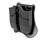 Black Double Magazine Pouch/Case/Holder/Carrier for 1911 Single Stack 45 ACP Mag