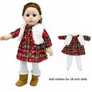 Doll Clothes Accessories Christmas Doll Dress for 43cm Dolls or 18 Inch Dolls 07