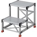 TRUSCO TSF-25306 Work Step Stool, 2 Tiers, Step Depth 11.8 inches (300 mm), Height 19.7 ft (0.60 m), Top Plate 19.7 x 15.7 inches (500 x 400 mm)