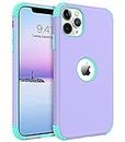 BENTOBEN iPhone 11 Pro Max Case, 2 in 1 Slim Fit Heavy Duty Rugged Hybrid Shockproof Soft TPU Bumper Hard PC Protective Girls Women Boy Men Case Cover for iPhone 11 Pro Max 6.5" 2019, Purple/Green