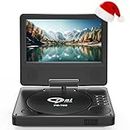 9.5" Portable DVD Player with 7.5" Swivel Display Screen, 5-Hour Built-in Rechargeable Battery, Car DVD Player,Supports SD Card/USB/CD/DVD and Multiple Disc Formats, High Volume Speaker,Black……